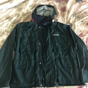 Green Tommy Hilfiger raincoat